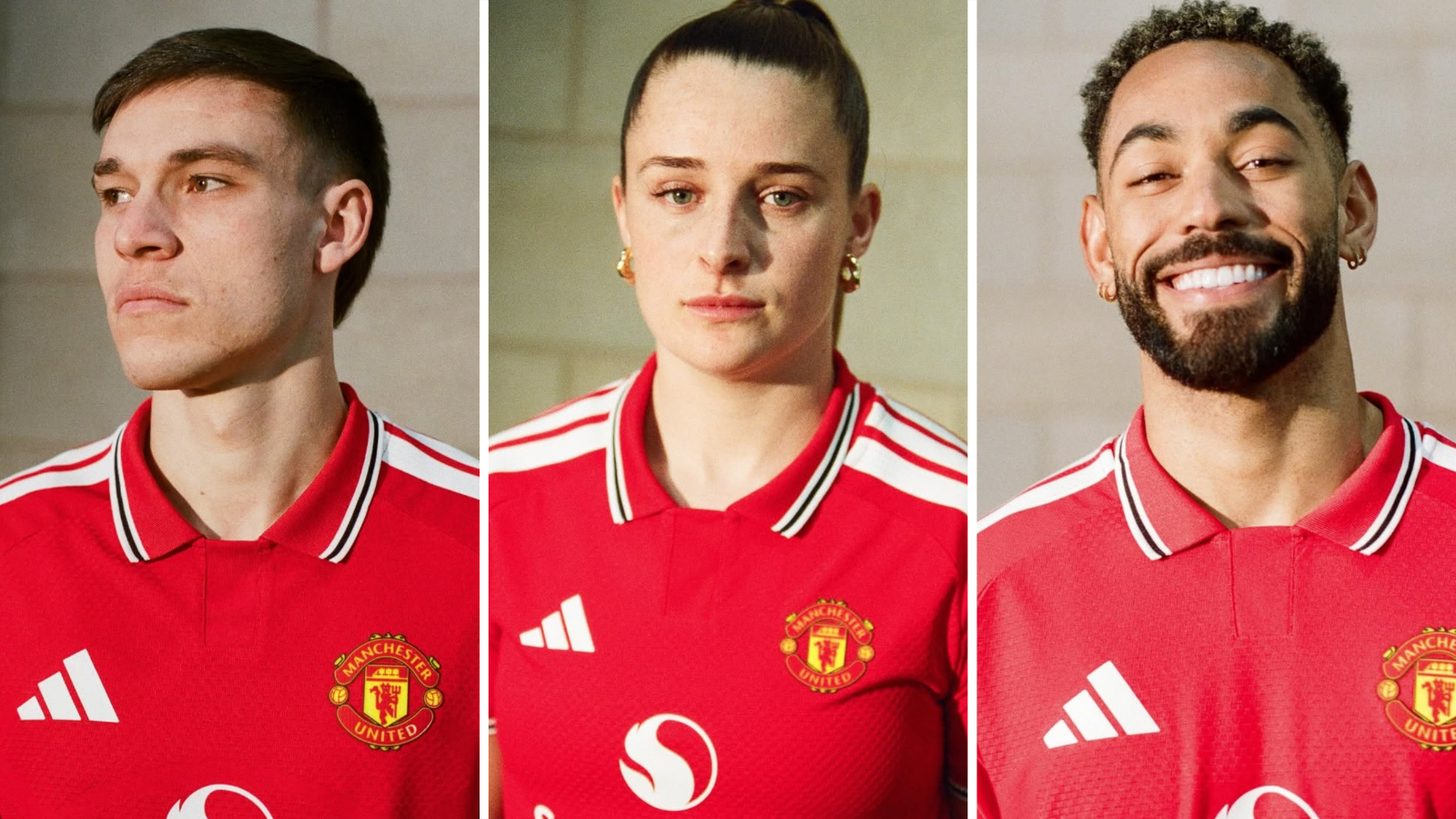 Manchester United players wear 2026-27 home shirt