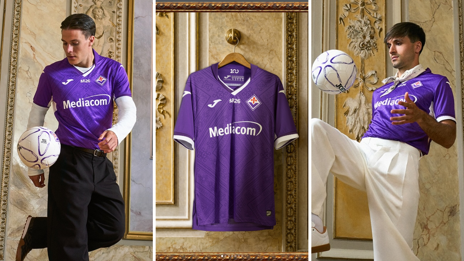 Fiorentina players wear 2026-27 home shirt