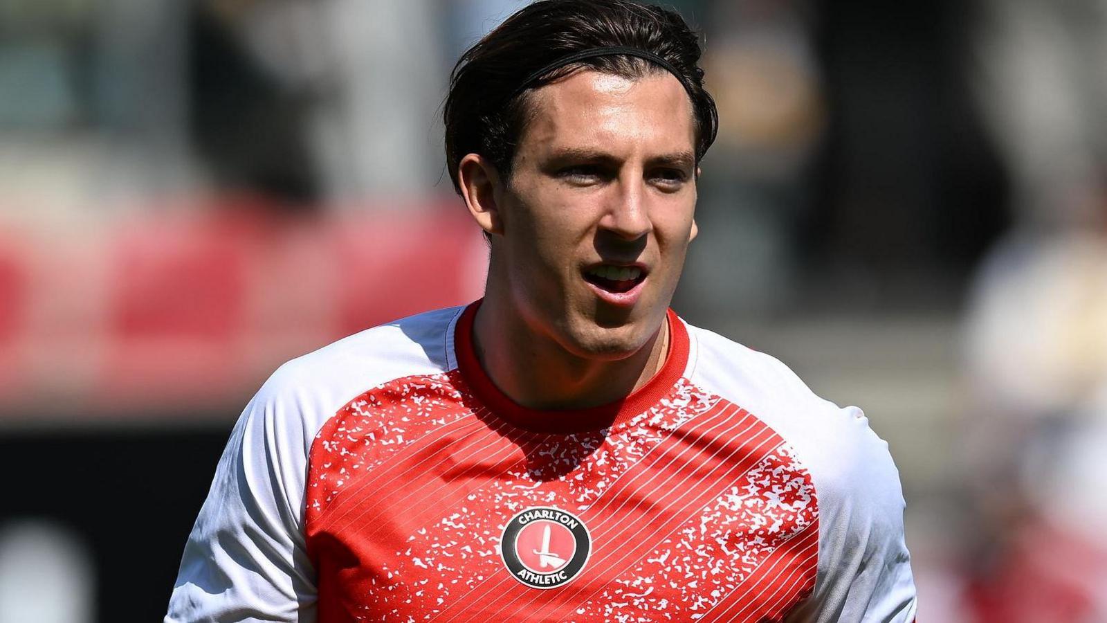 Alex Mitchell in action for Charlton Athletic
