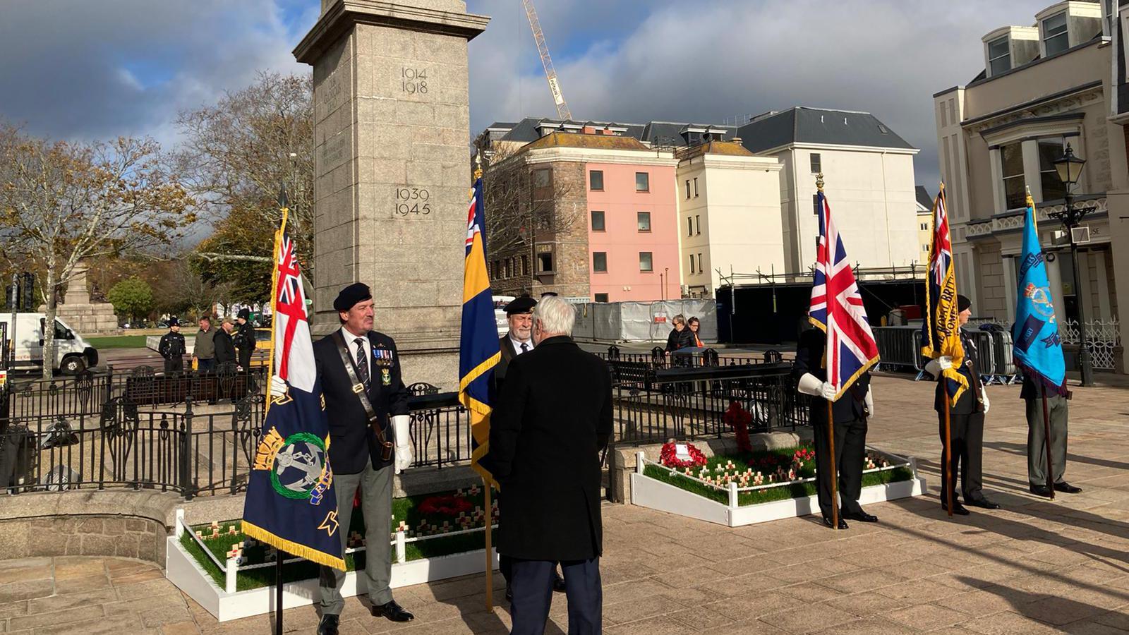 Service at Jersey's Cenotaph, in St Helier