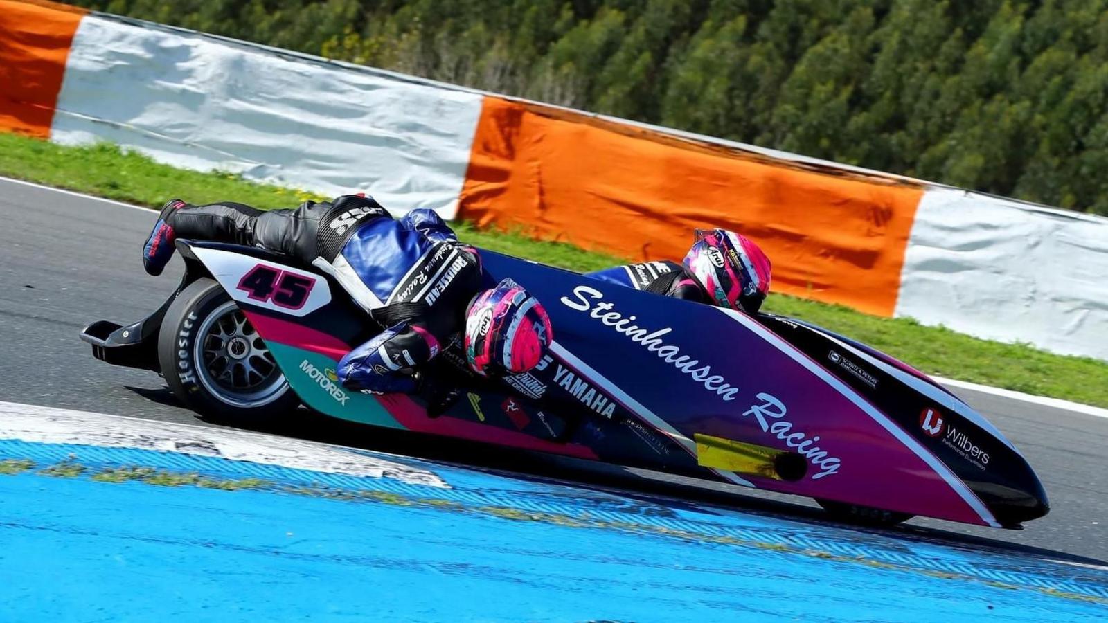 Harry Payne and Kevin Rousseau racing at Estoril