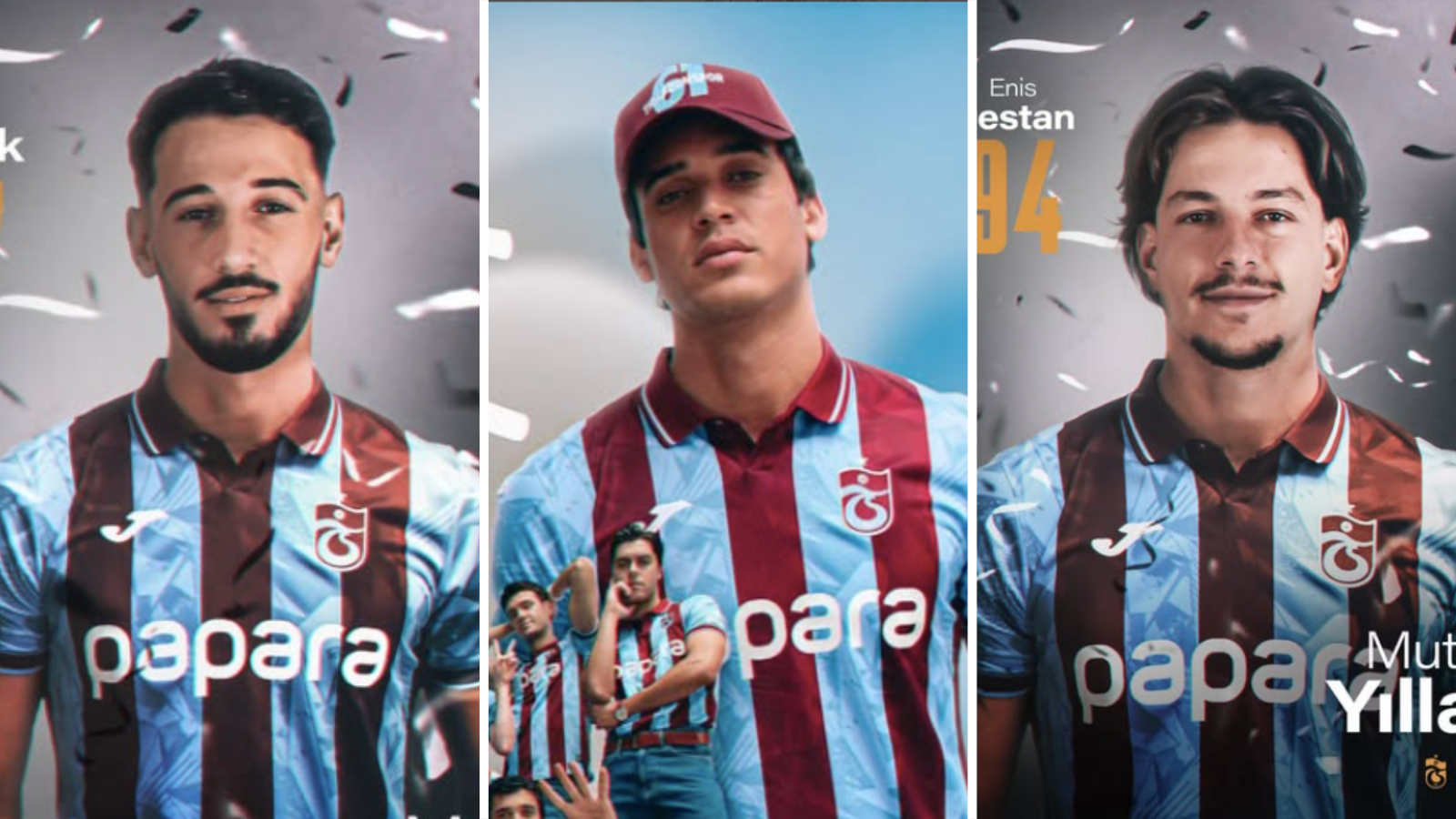 Arif Bosluk and Enis Destan wear new Trabzonspor home kit