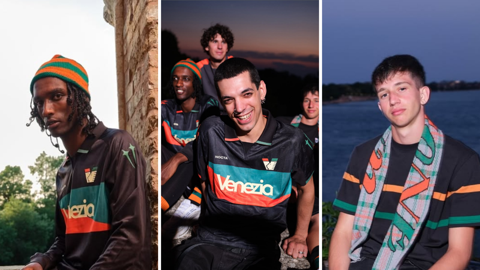 Models wear 2026-27 Venezia home shirt