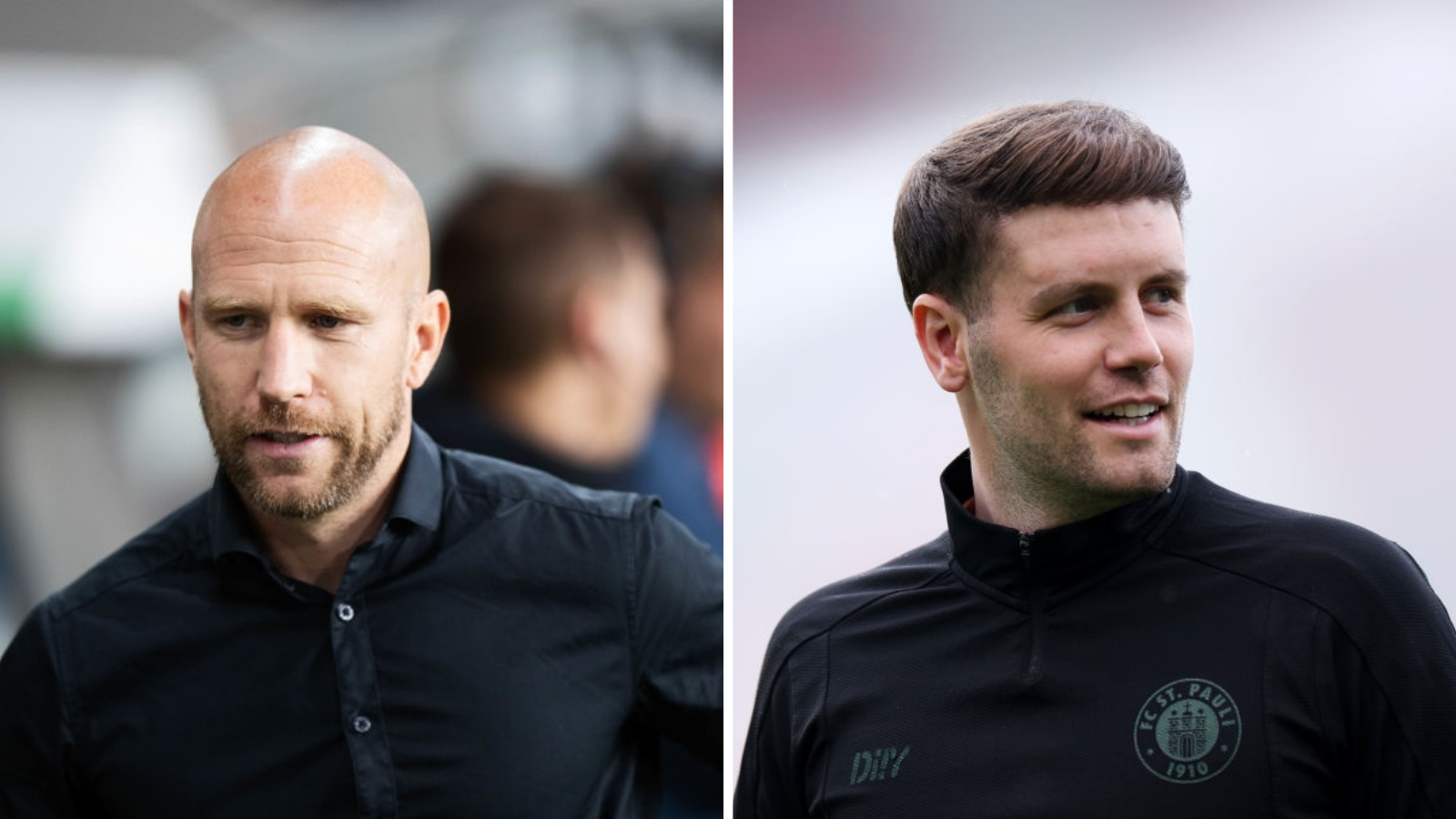 Malmo boss Henrik Rydstrom and St Pauli coach Fabian Hurzeler