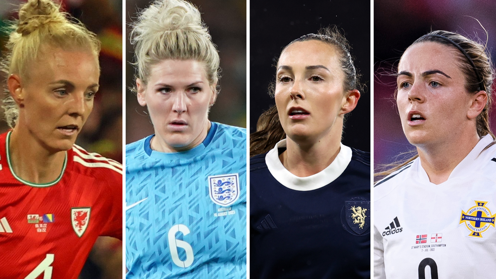 Sophie Ingle, Millie Bright, Caroline Weir and Simone Magill