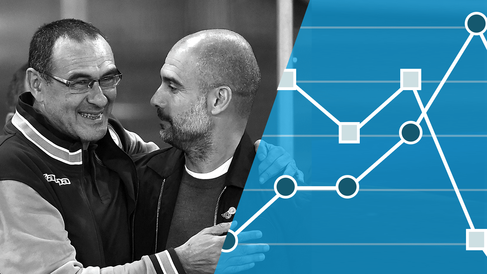 Maurizio Sarri and Pep Guardiola