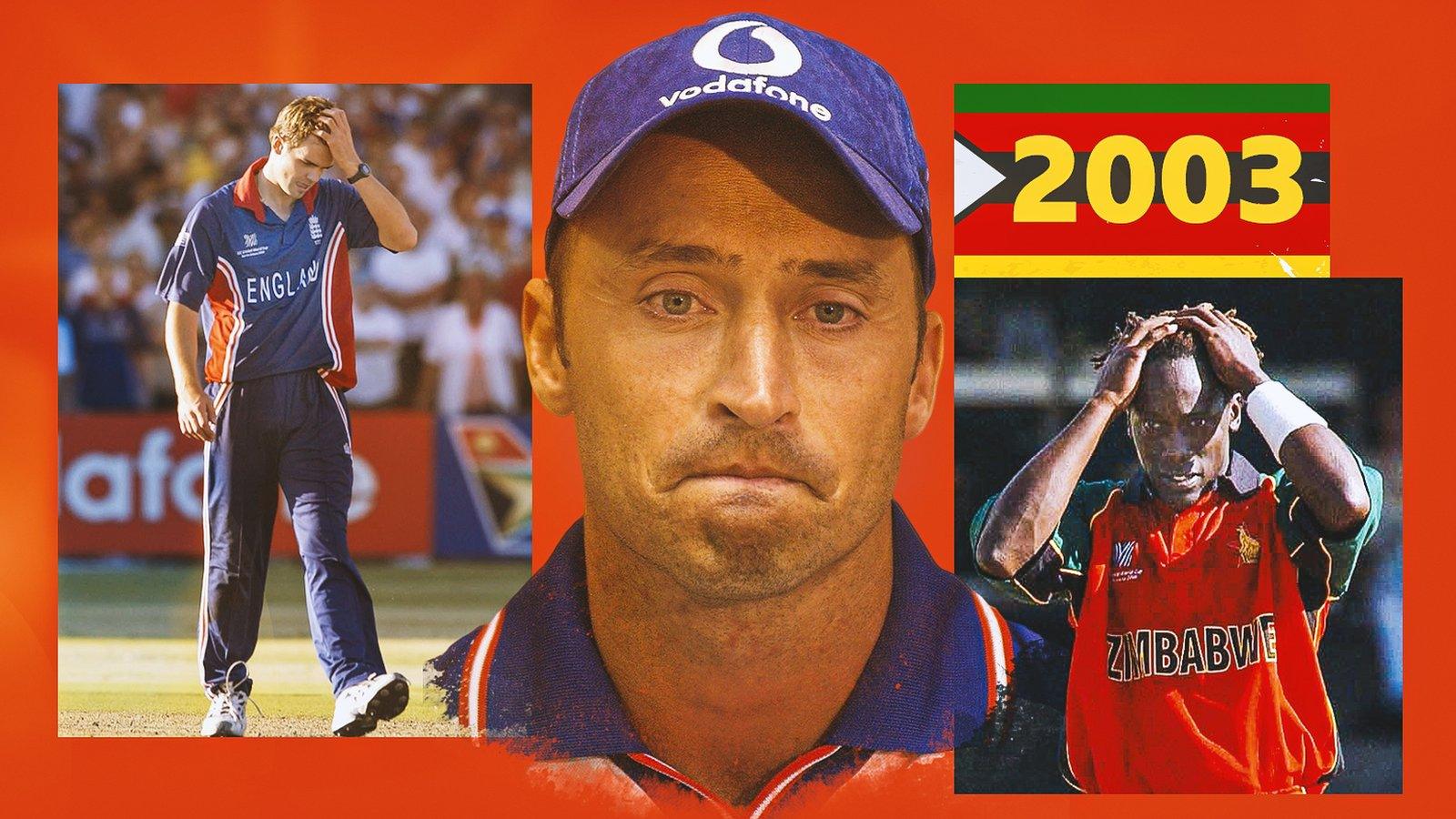 Graphic of James Anderson, Nasser Hussain & Henry Olonga