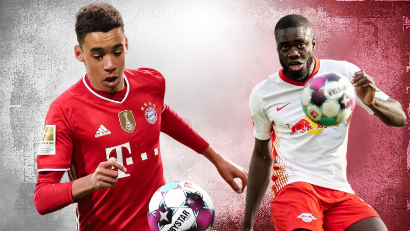 Bayern Munich's Jamal Musiala and Dayot Upamecano