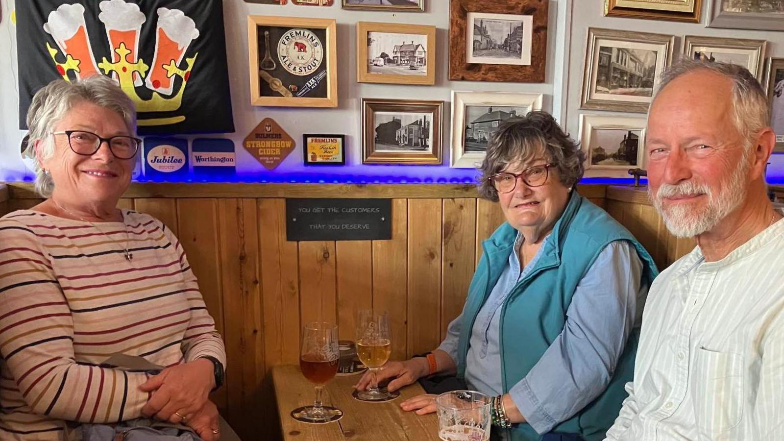 Martin Kuhn and Erika Kulig in a micropub in Medway