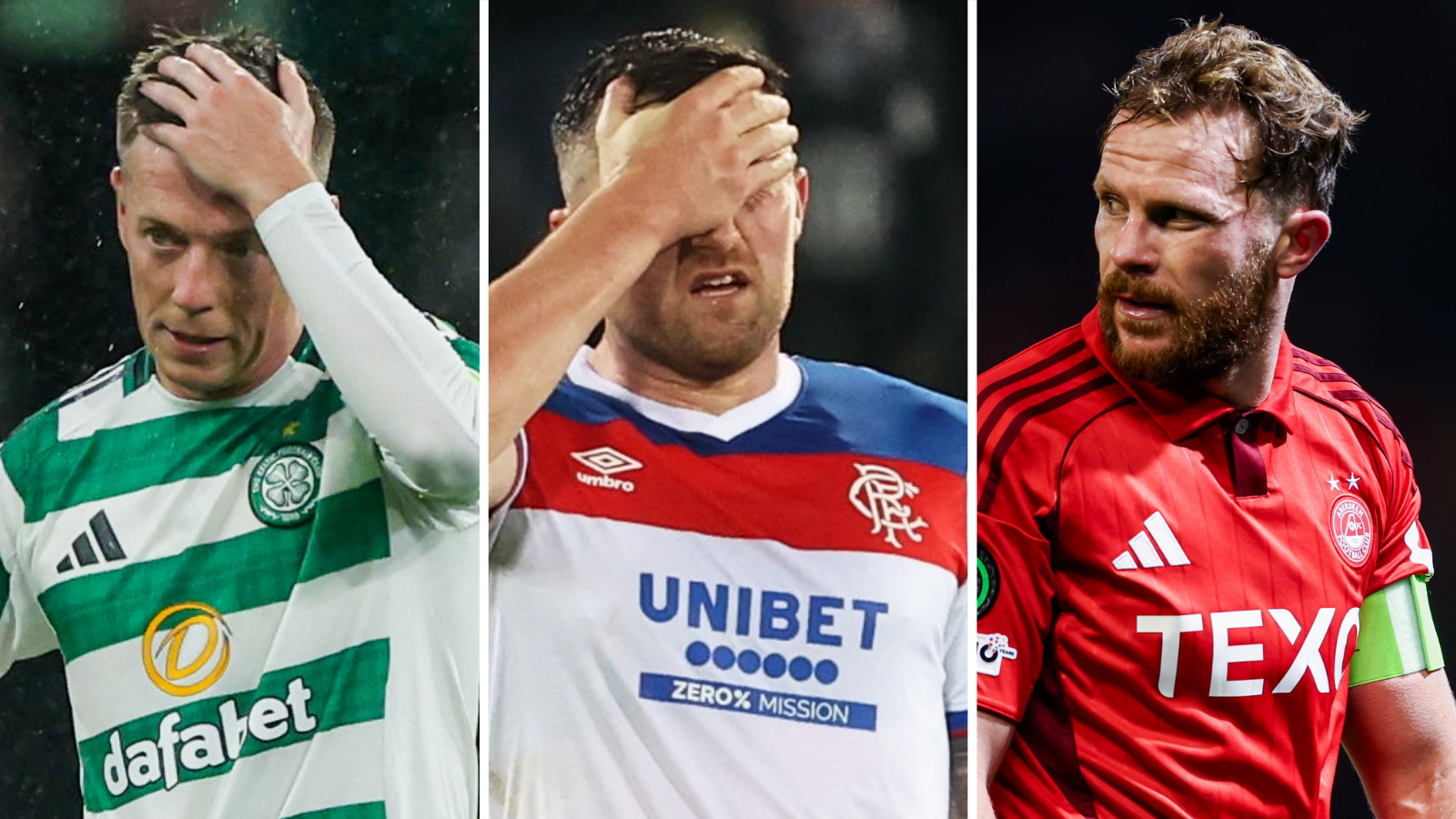 Callum McGregor, John Souttar and Nicky Devlin