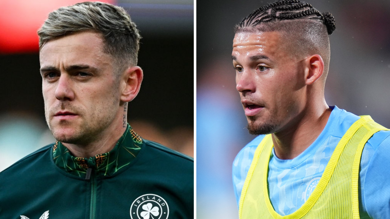 Sammie Szmodics and Kalvin Phillips split image graphic