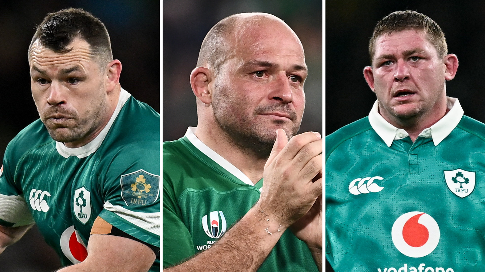 Cian Healy, Rory Best and Tadhg Furlong