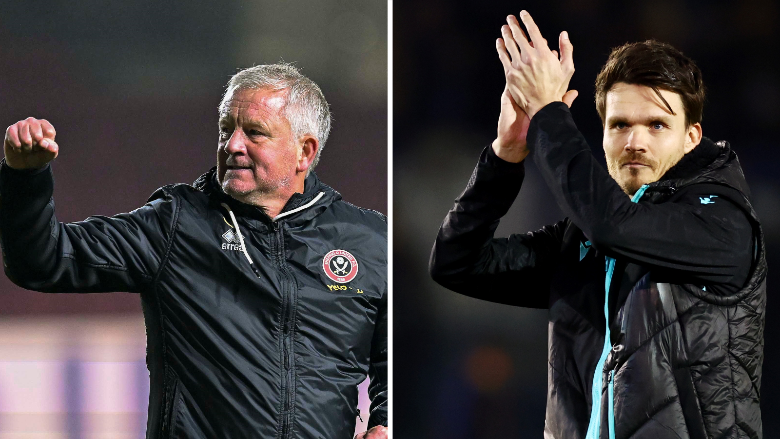 Sheffield United boss Chris Wilder (left) and Sheffield Wednesday head coach Danny Rohl (right)