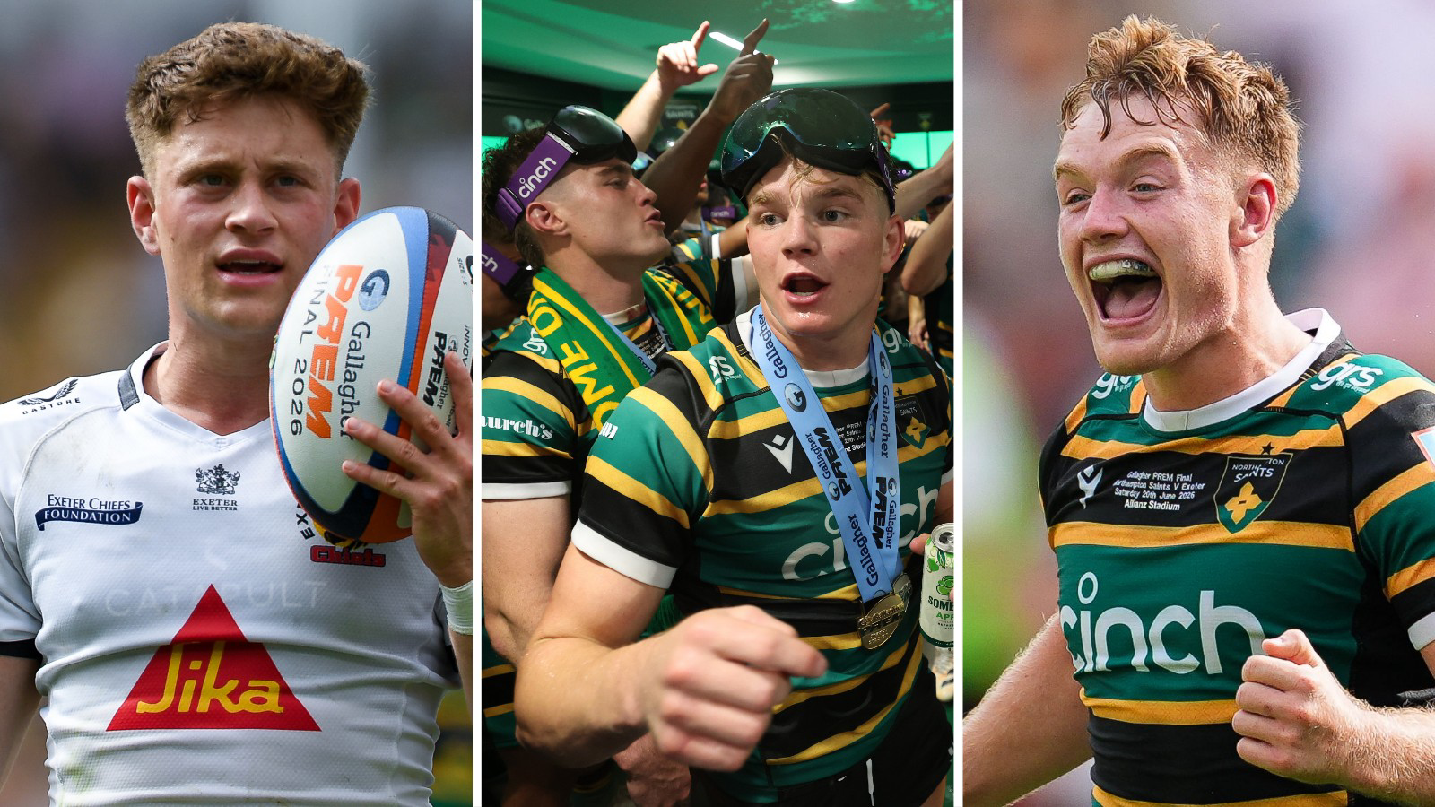 Northampton Saints and Exeter's Stephen Varney