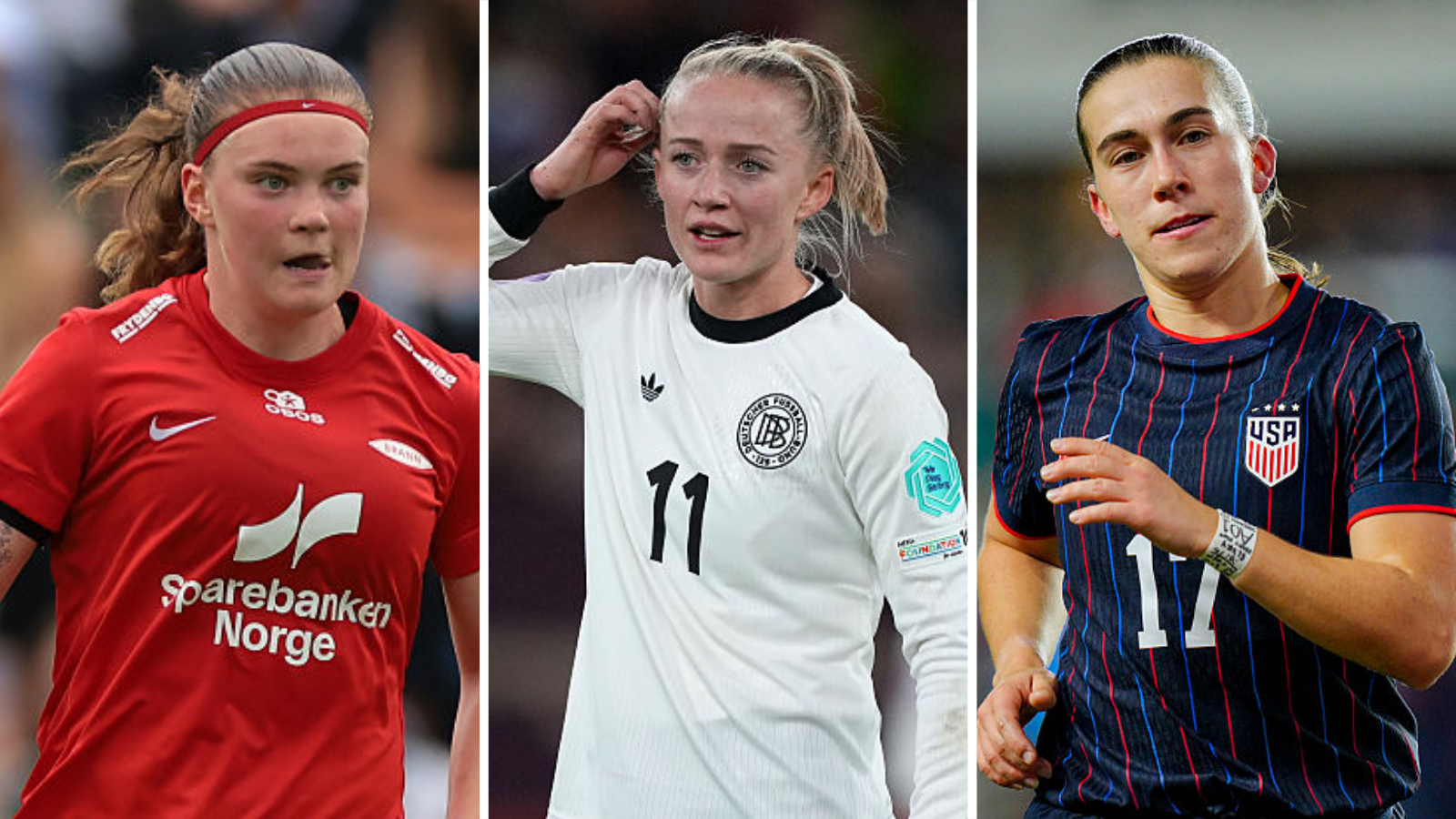 Signe Gaupset, Lea Schuller, Sam Coffey split image