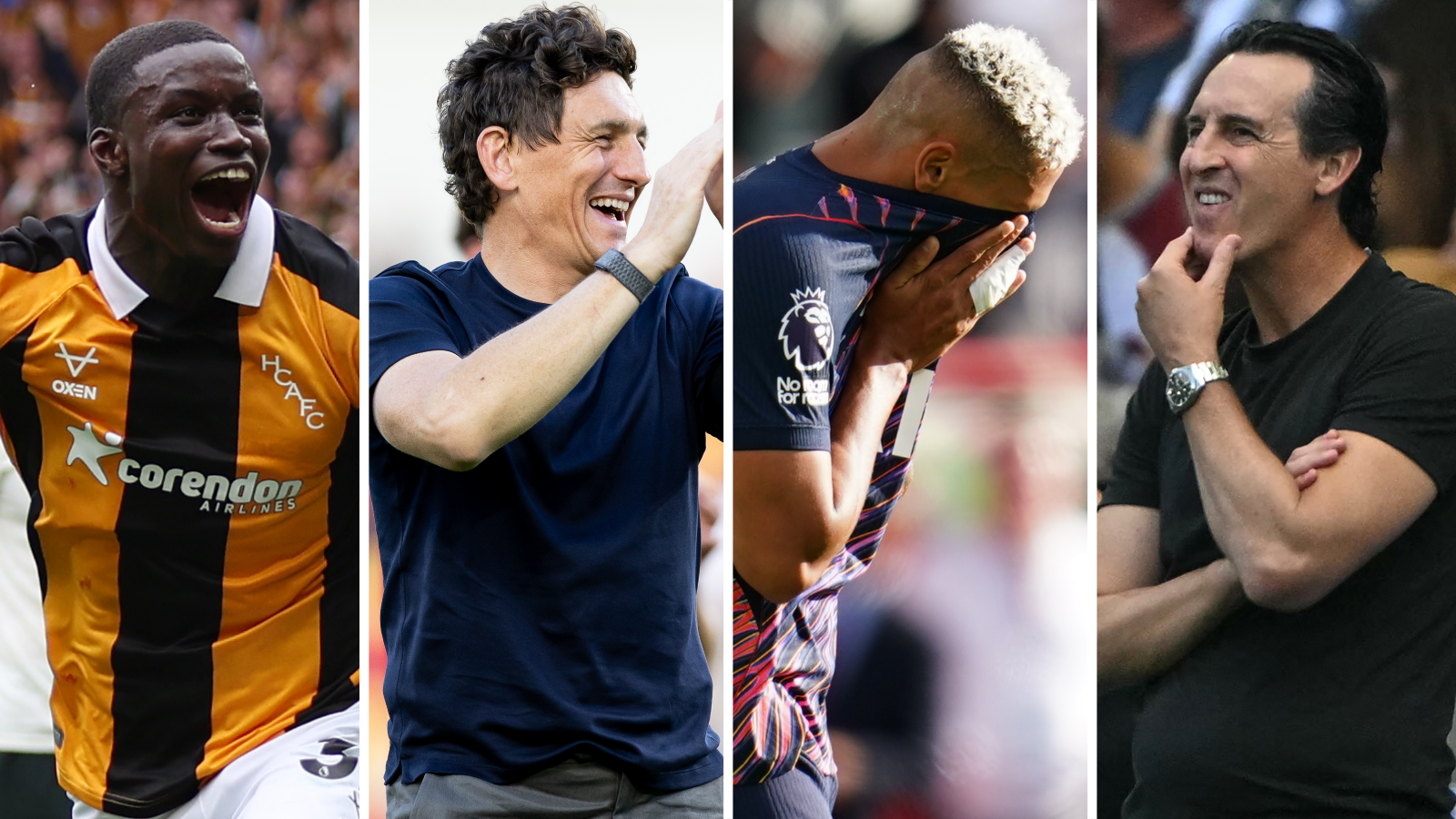 Nobel Mendy, Keith Andrews, Richarlison and Unai Emery