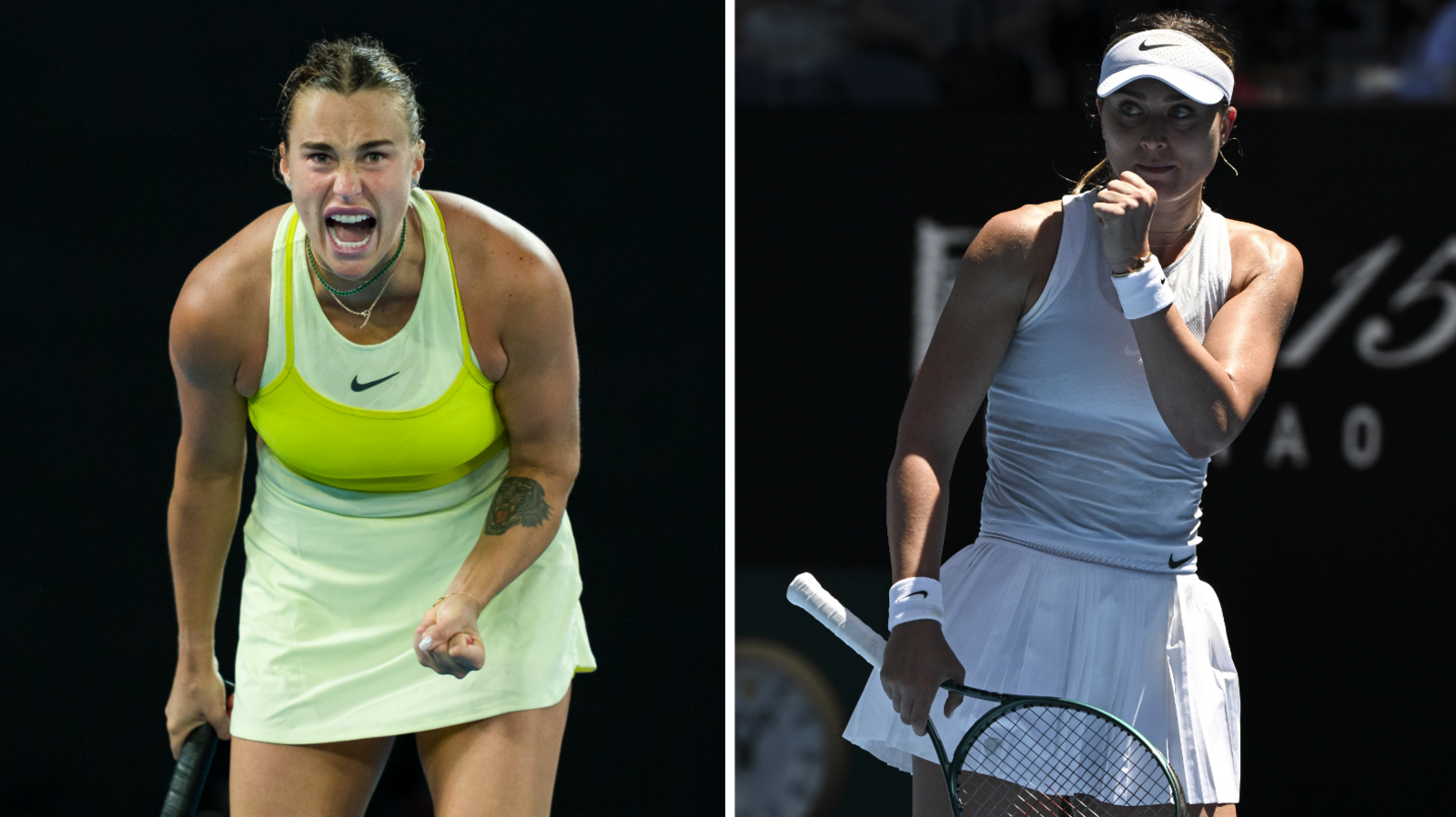 Aryna Sabalenka and Paula Badosa graphic