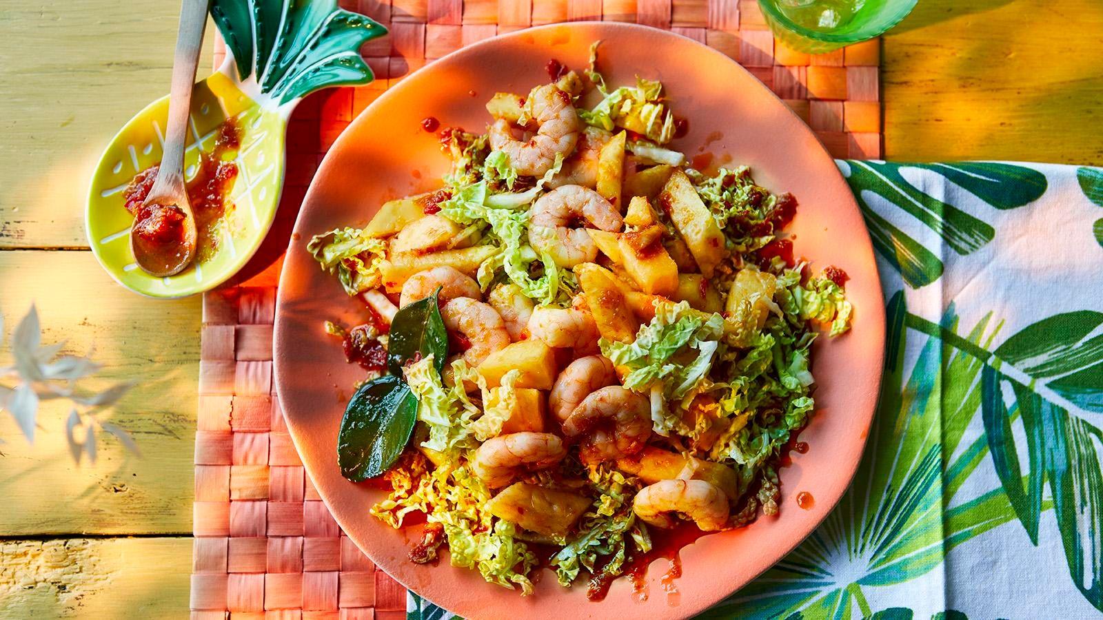 Prawn and pineapple salad