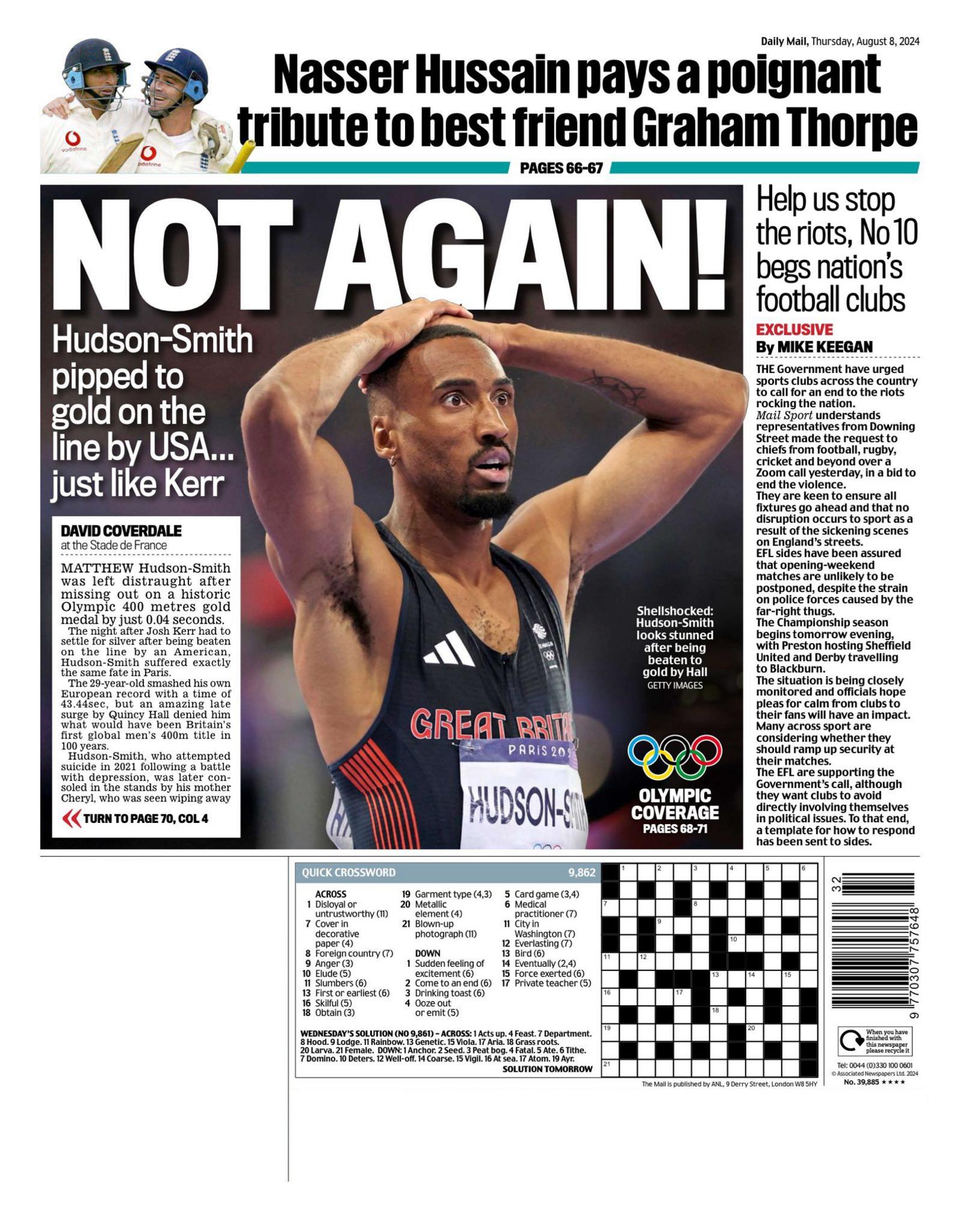 Mail back page