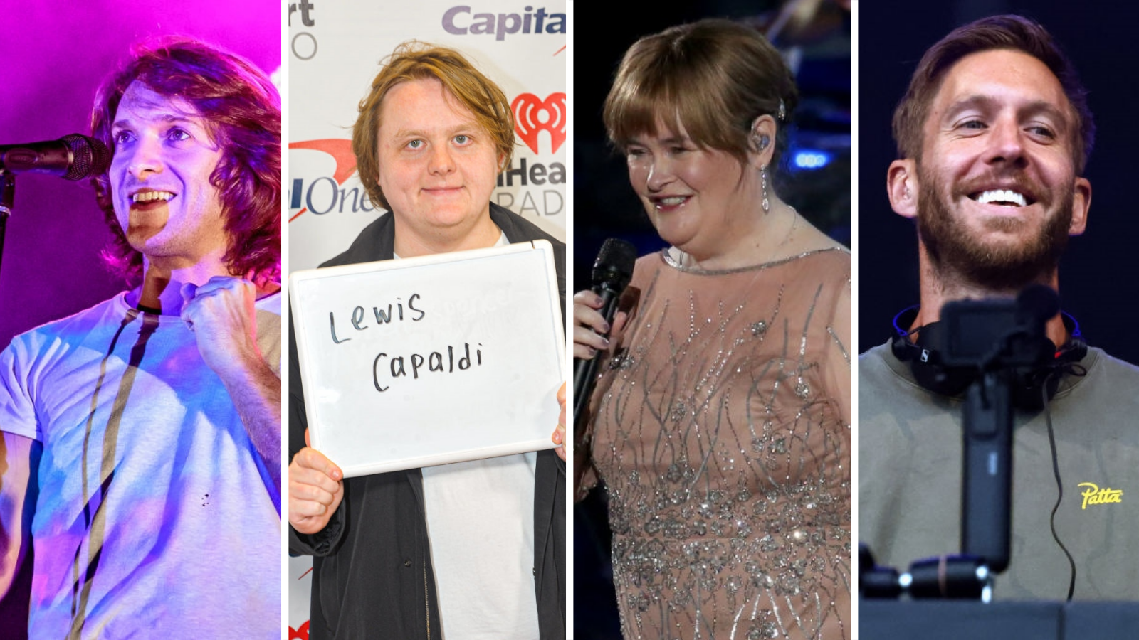 Paulo Nutini, Lewis Capaldi, Susan Boyle and Calvin Harris