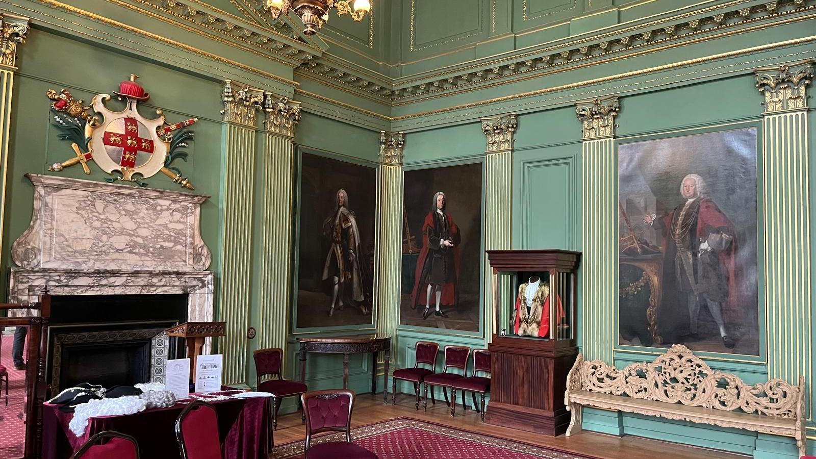 The banqueting hall in York Mansion House