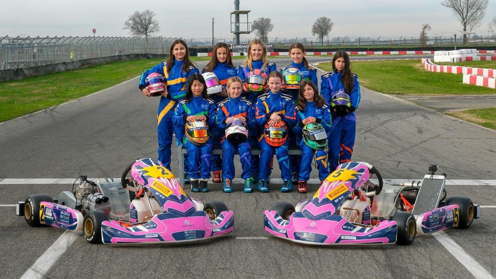 Andie Stewart and the eight other drivers from the Rising Stars programme