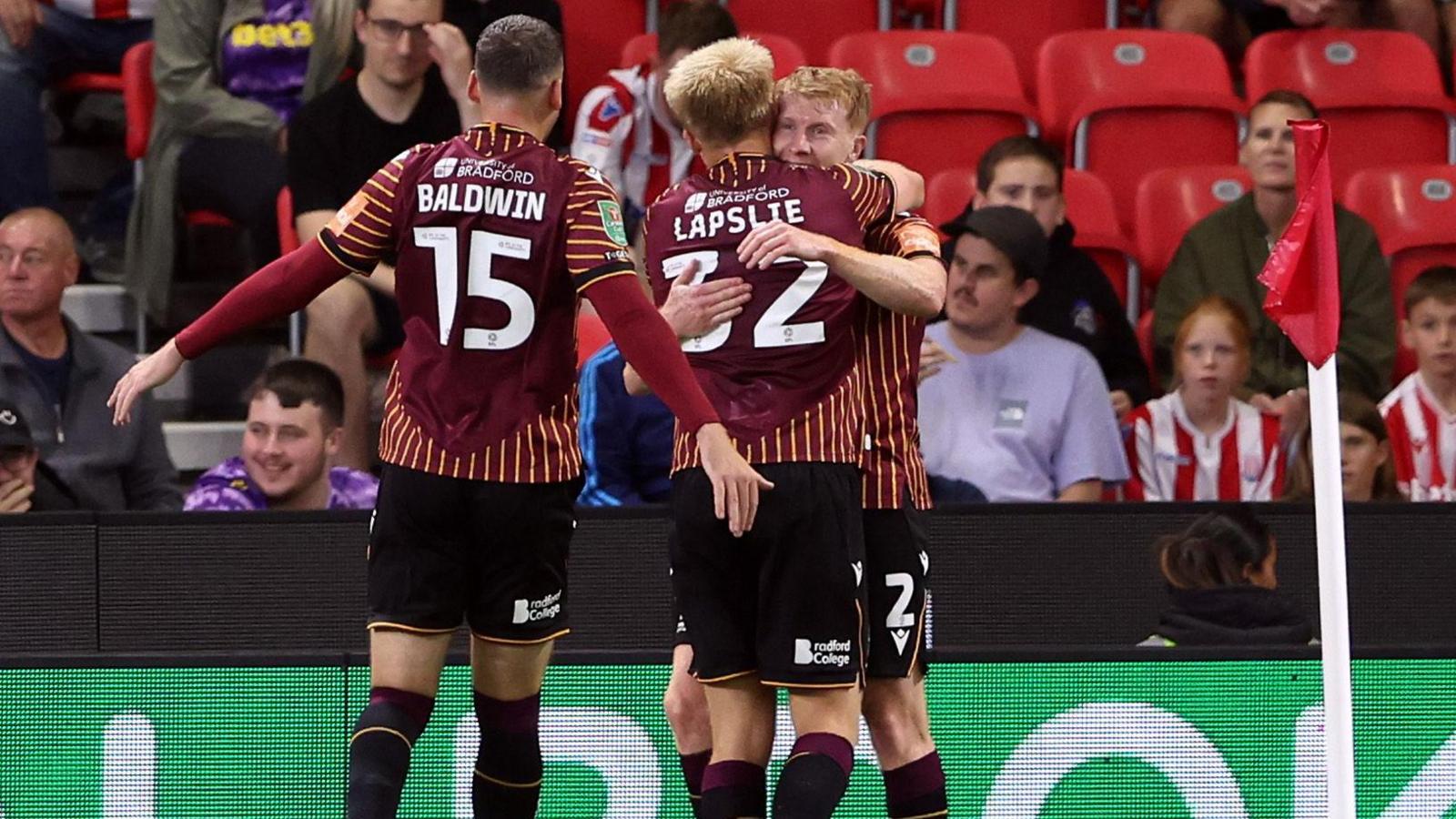 Brad Halliday celebrates his goal