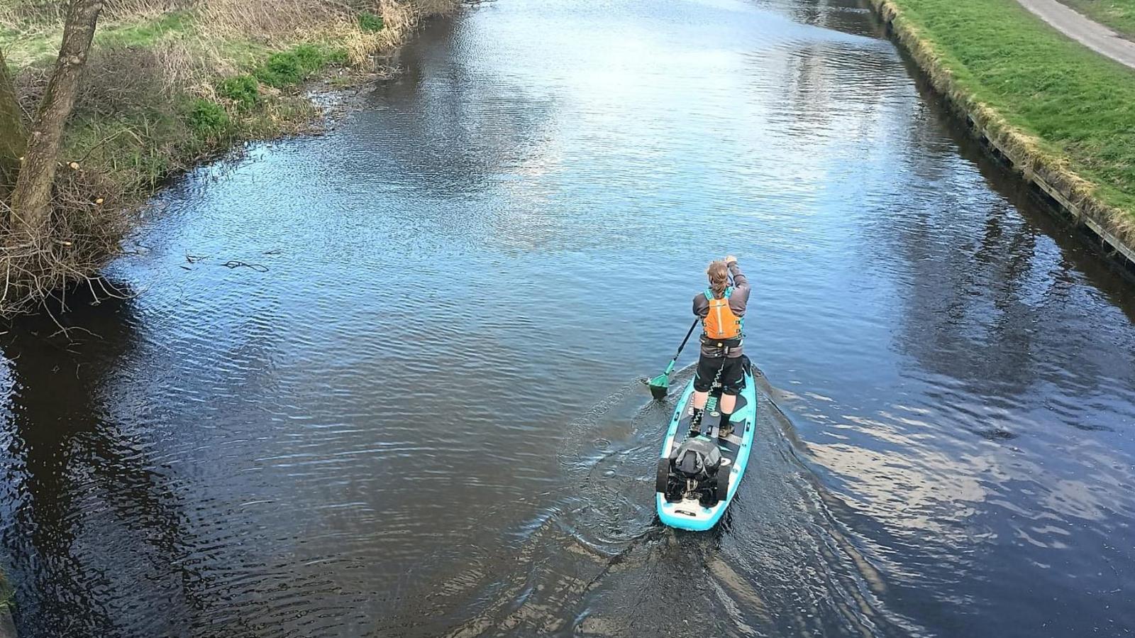 Jon Callow on his paddleboard 