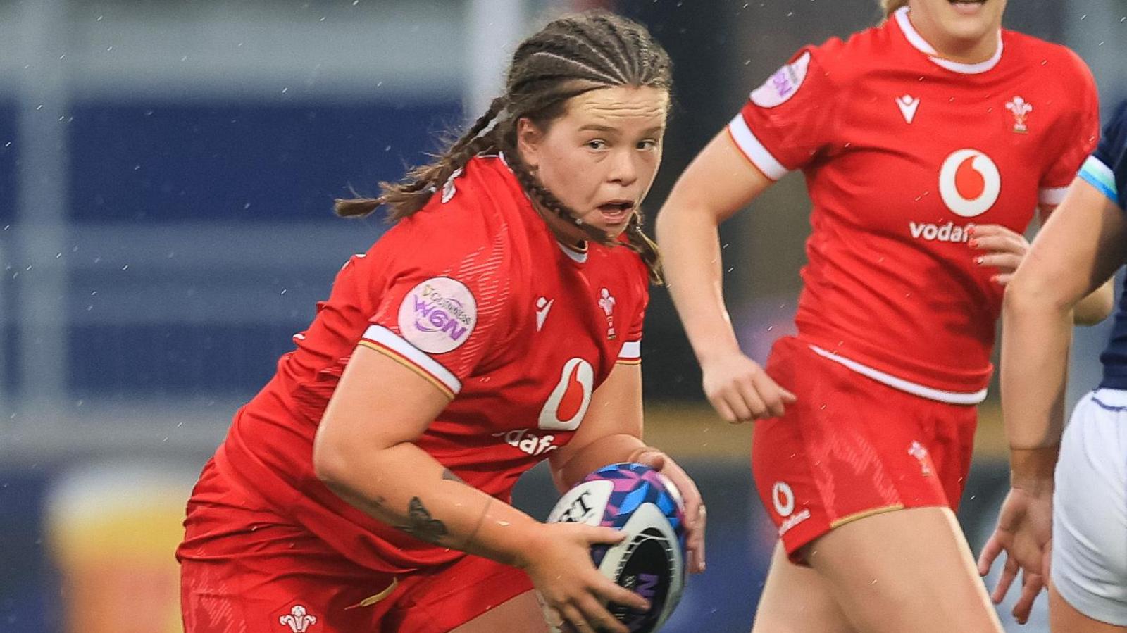 Wales prop Maisie Davies in action against Scotland