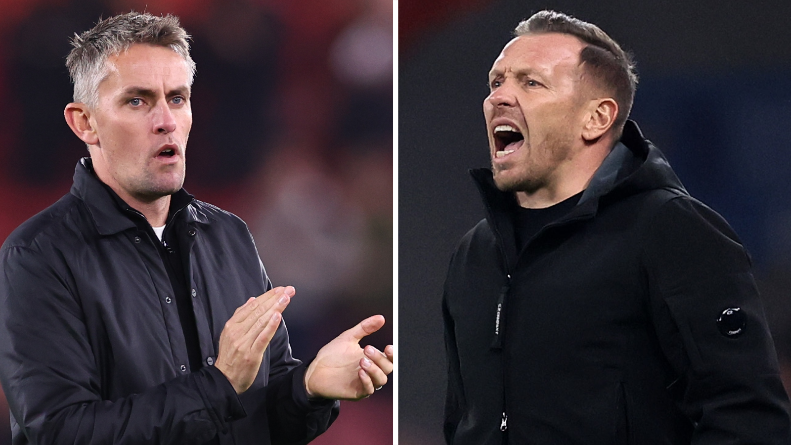 Ipswich Town manager Kieran McKenna and Wales head coach Craig Bellamy