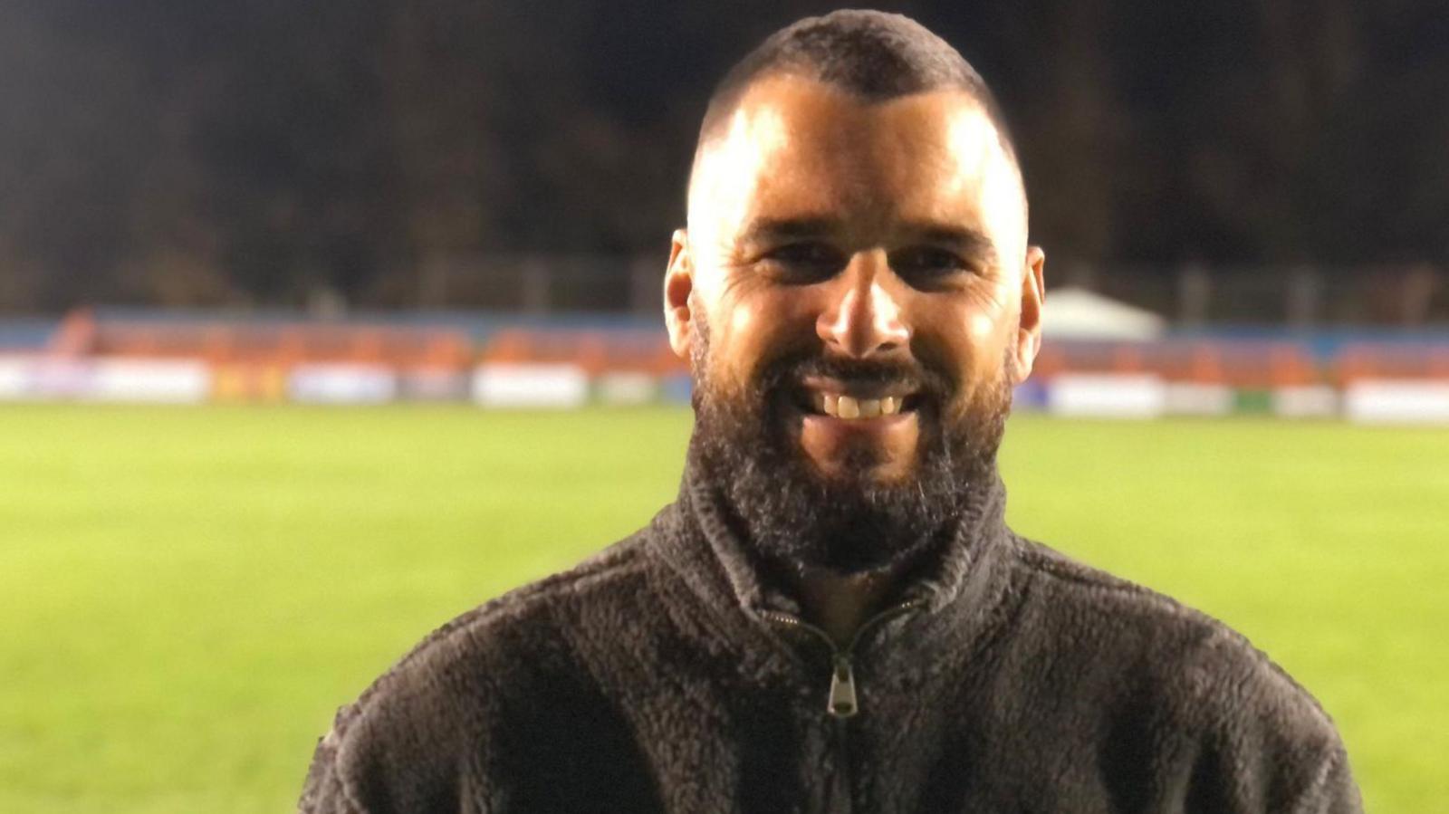 Angelo Harrop during his time as Braintree Town boss