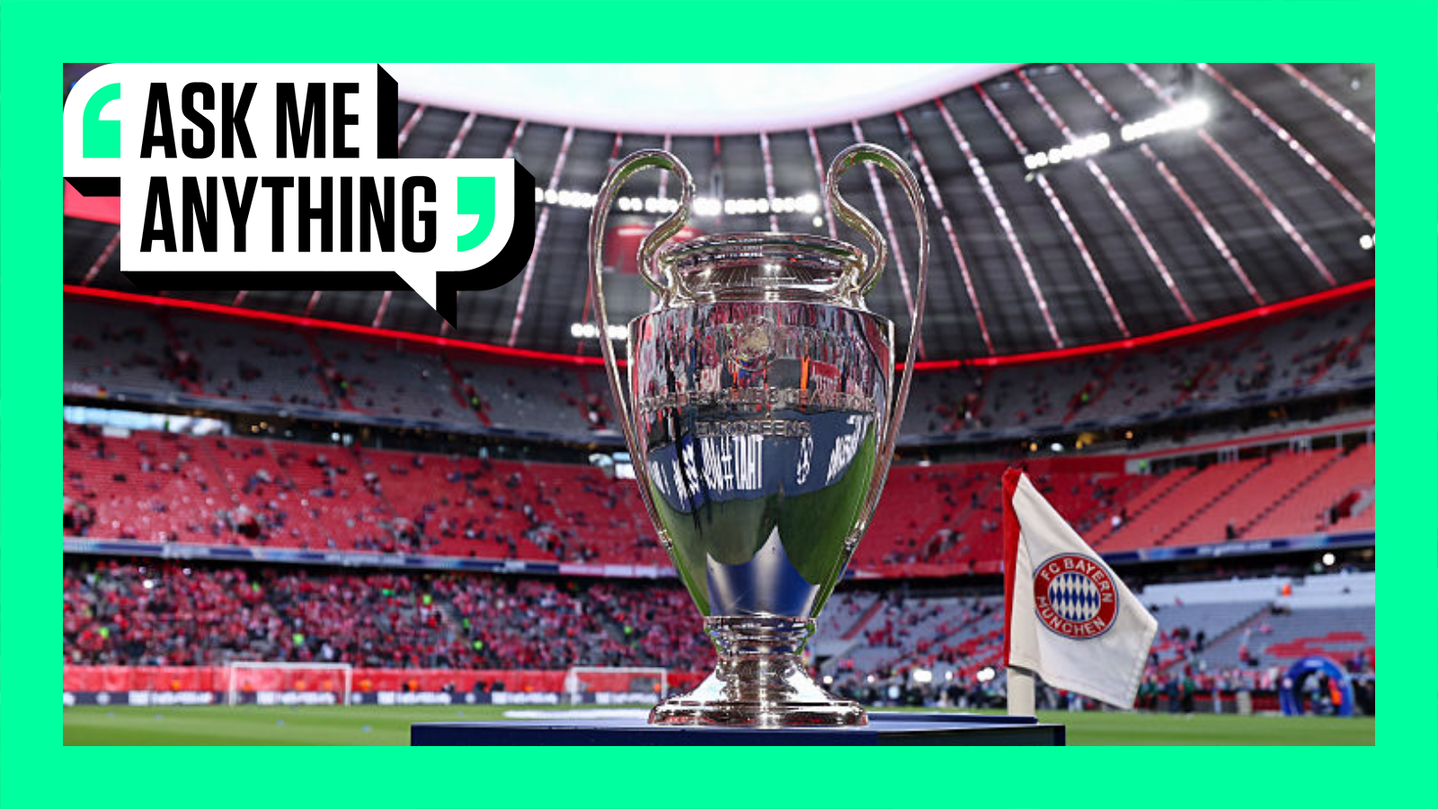 Ask Me Anything banner - Champions League trophy