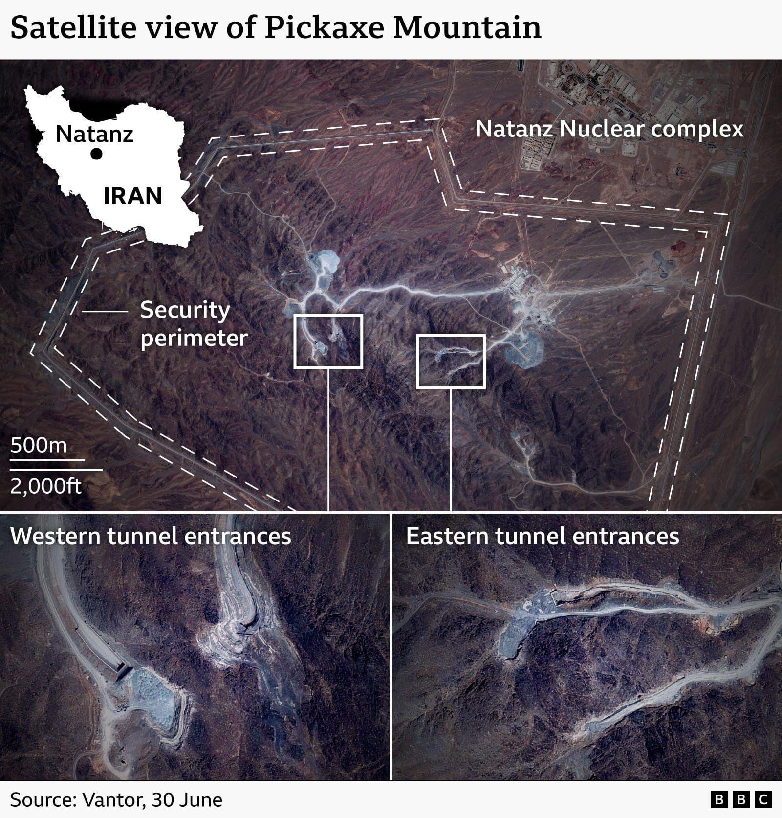 A animated graphic showing a outer presumption of the Pickaxe Mountain tract with a information perimeter highlighted arsenic good arsenic 4 passageway entrances, 2 connected the occidental broadside of the tract and 2 connected the eastbound side.