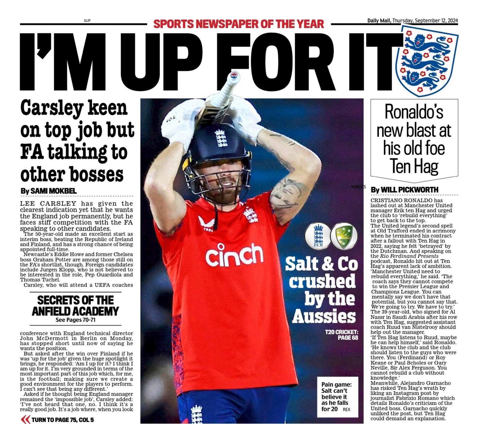 Mail back page