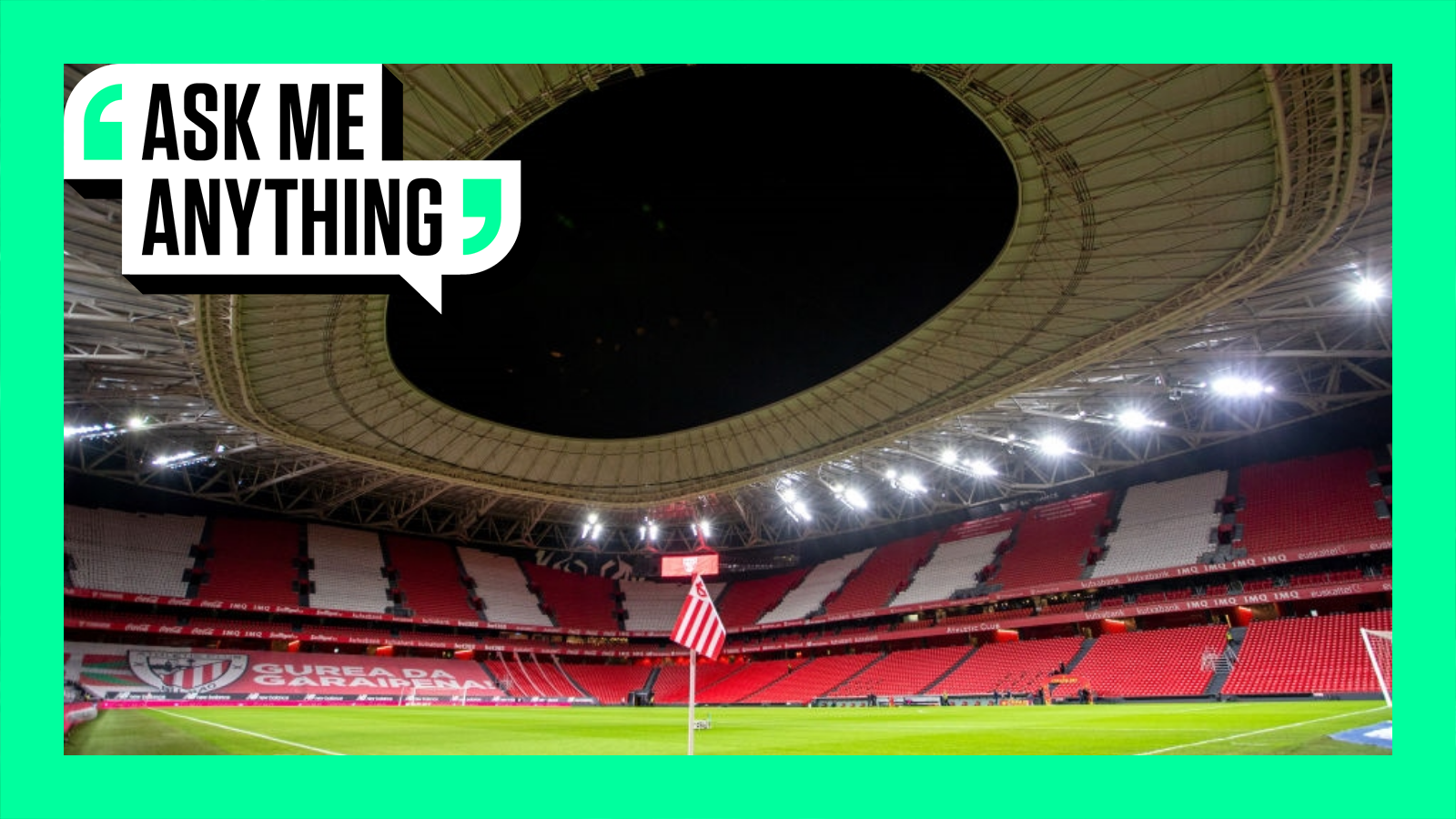 An interior shot of Athletic Club's San Mames stadium in Bilbao