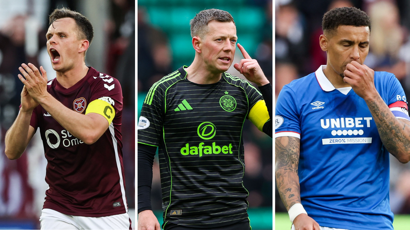 Lawrence Shankland, Callum McGregor and James Tavernier