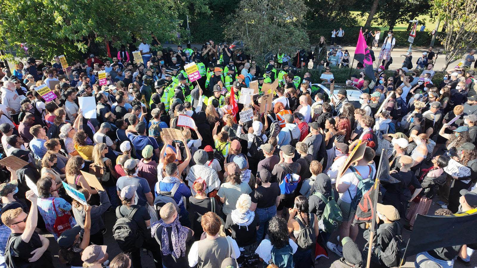 Counter-protest at Crawley