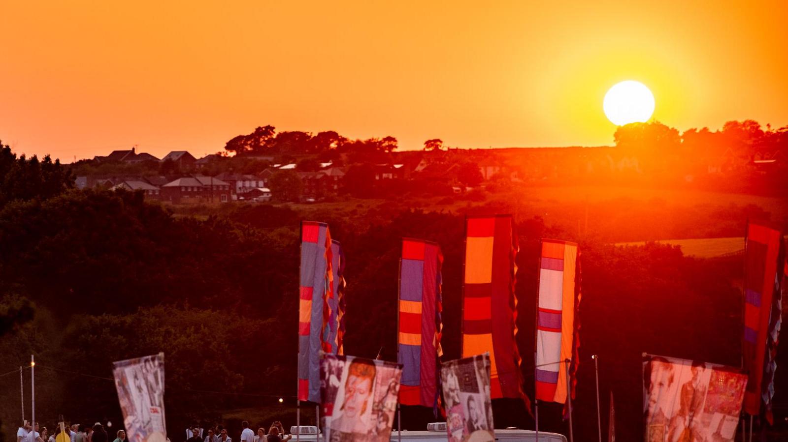 Sunset over Isle of Wight Festival