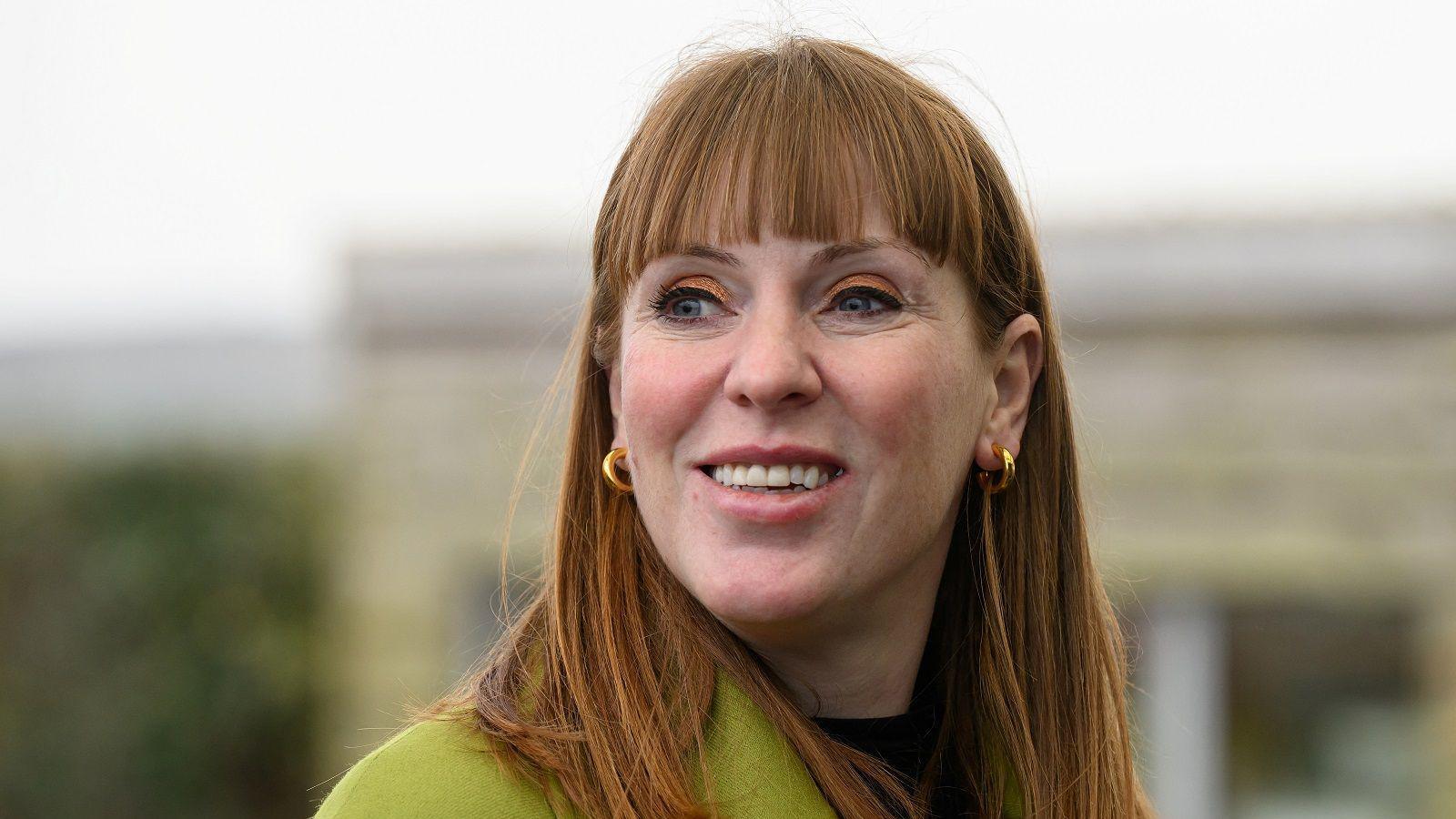 British Deputy Prime Minister Angela Rayner visits Newquay Orchard on February 10, 2025 in Newqua