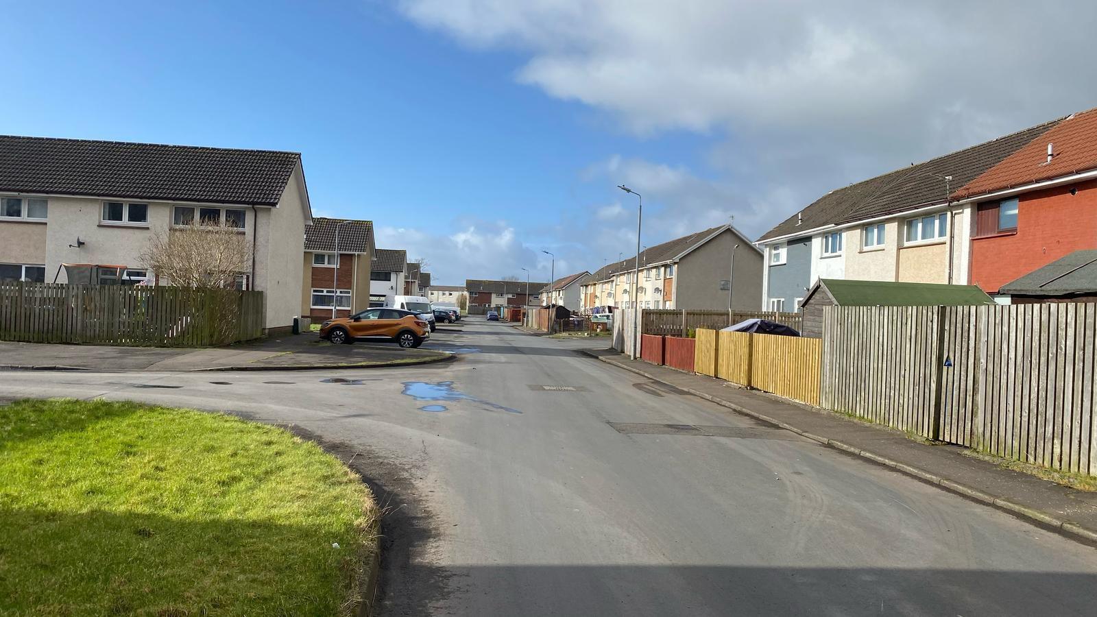 A street of houses in North Ayrshire