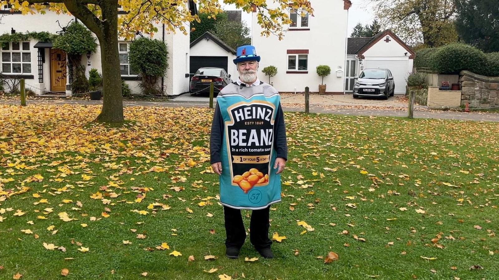 Neil Potter dressed as The Bean Man