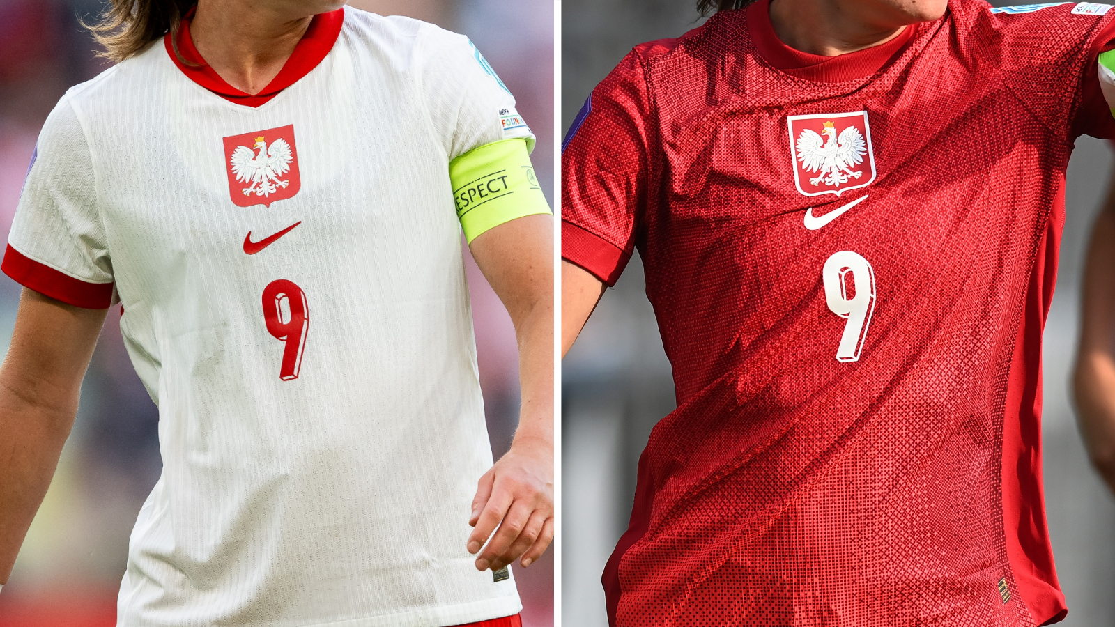 Poland's home and away kit for Euro 2025
