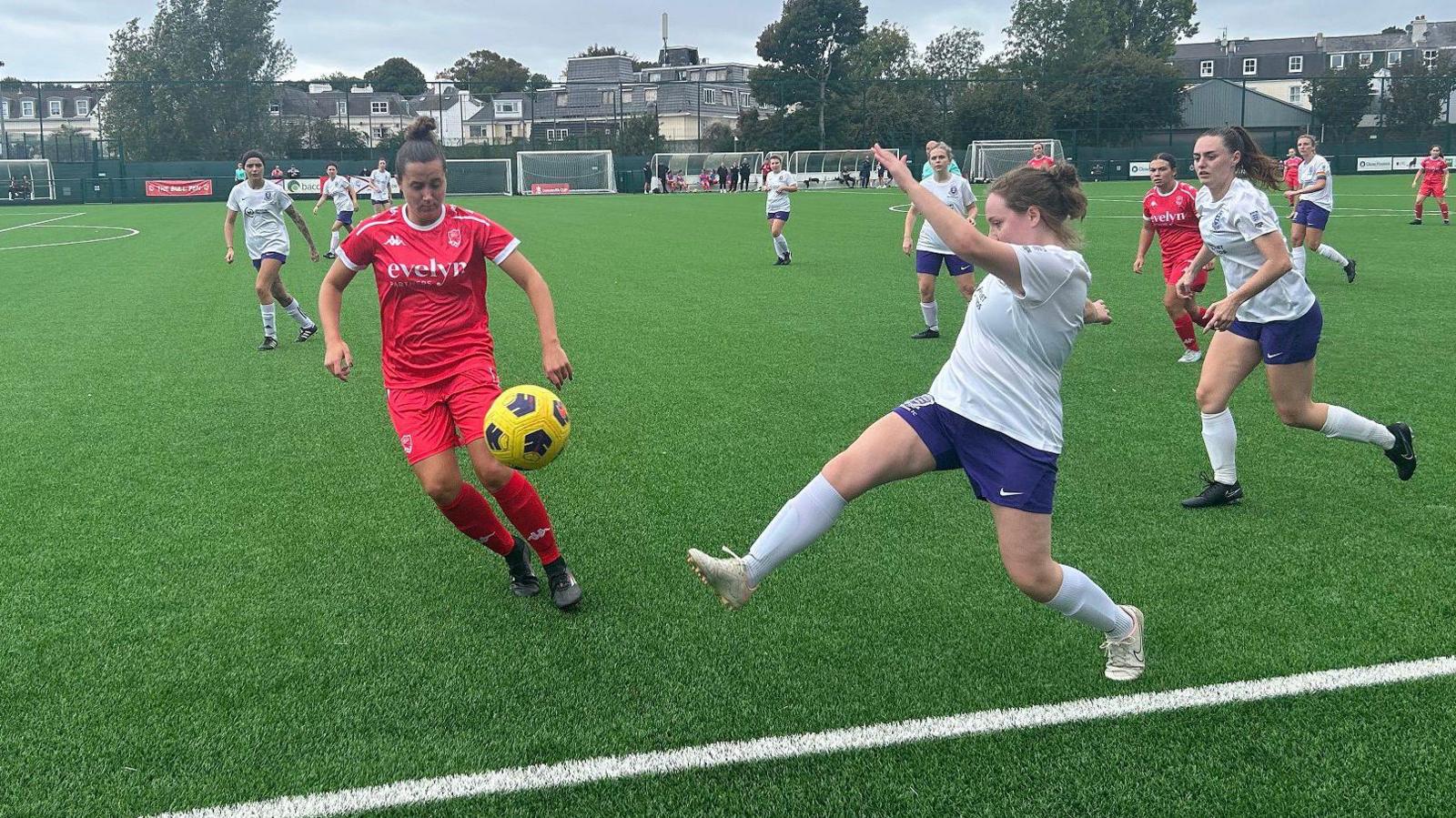 Jersey Bulls Women  in action