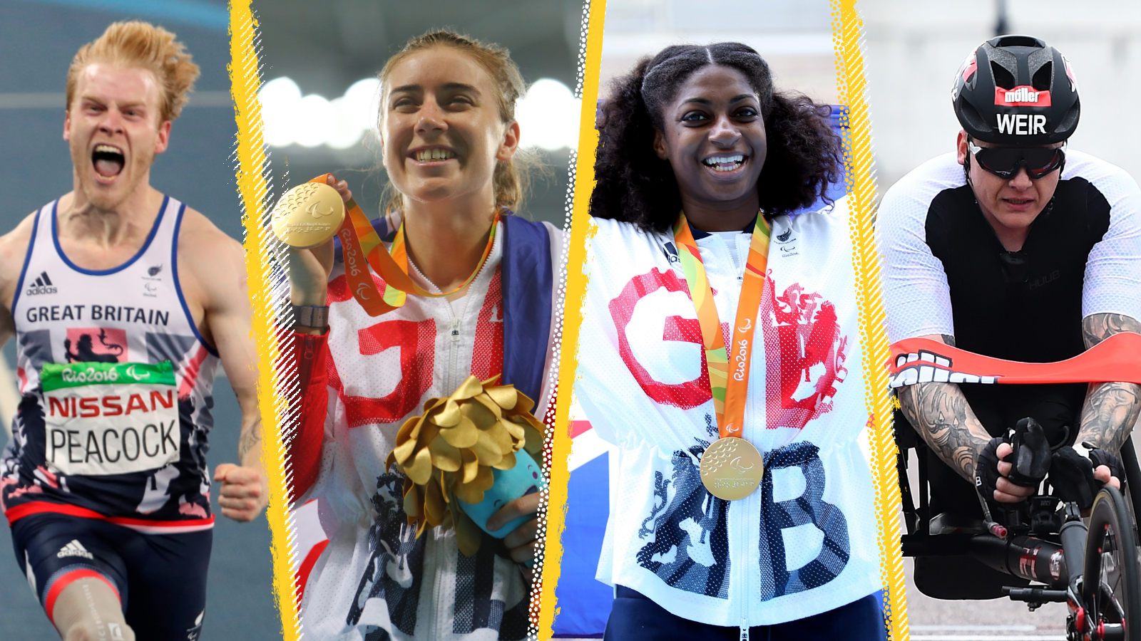 Jonnie Peacock, Libby Clegg, Kadeena Cox and David Weir