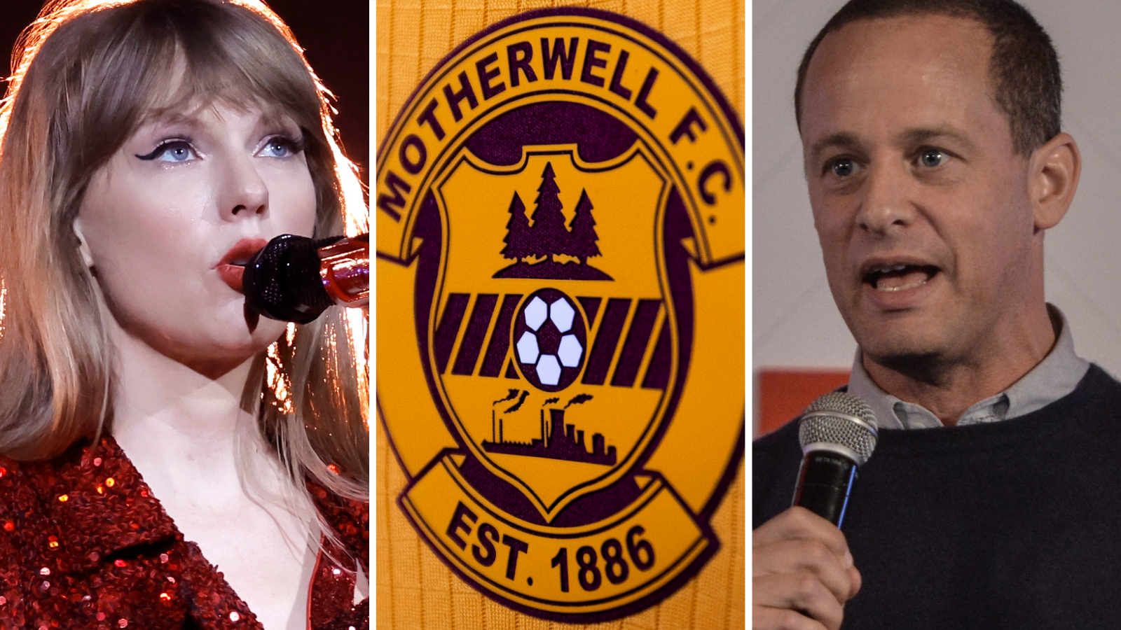 Taylor Swift, Motherwell badge and Erik Barmack