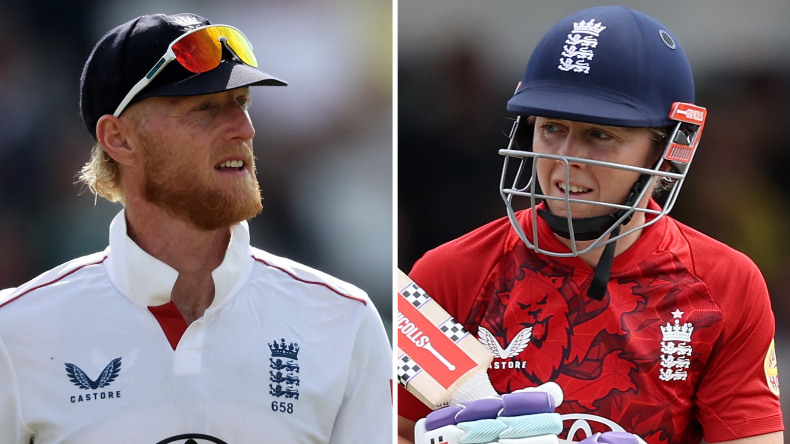 England men's Test captain Ben Stokes and England women's batter Heather Knight