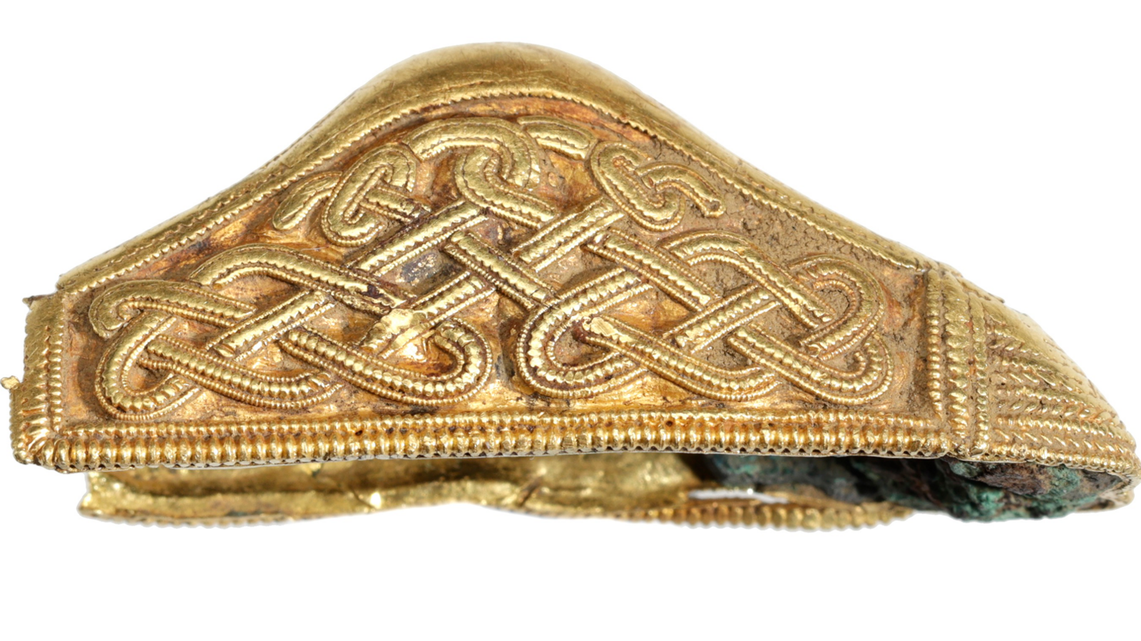 Gold Saxon sword pommel