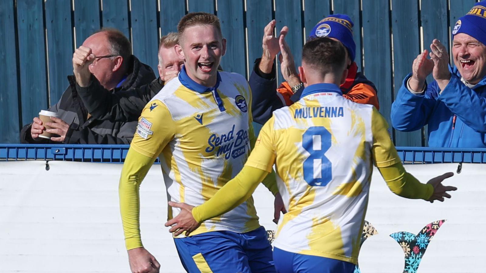 Ben Arthurs celebrates goal