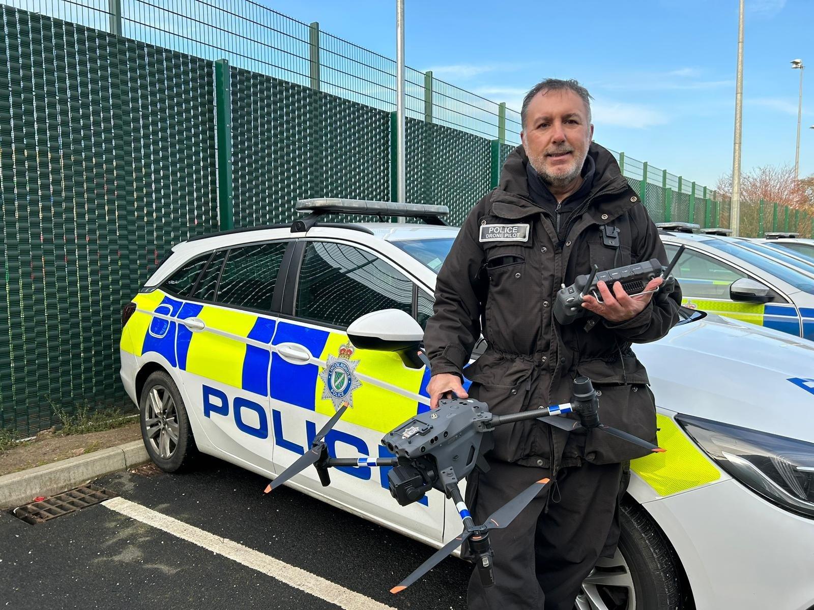 Lincolnshire Police chief drone pilot Kev Taylor