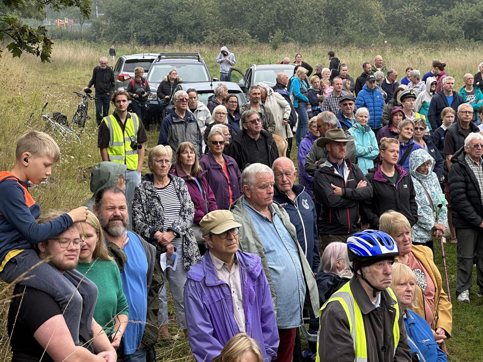 People standing in a field